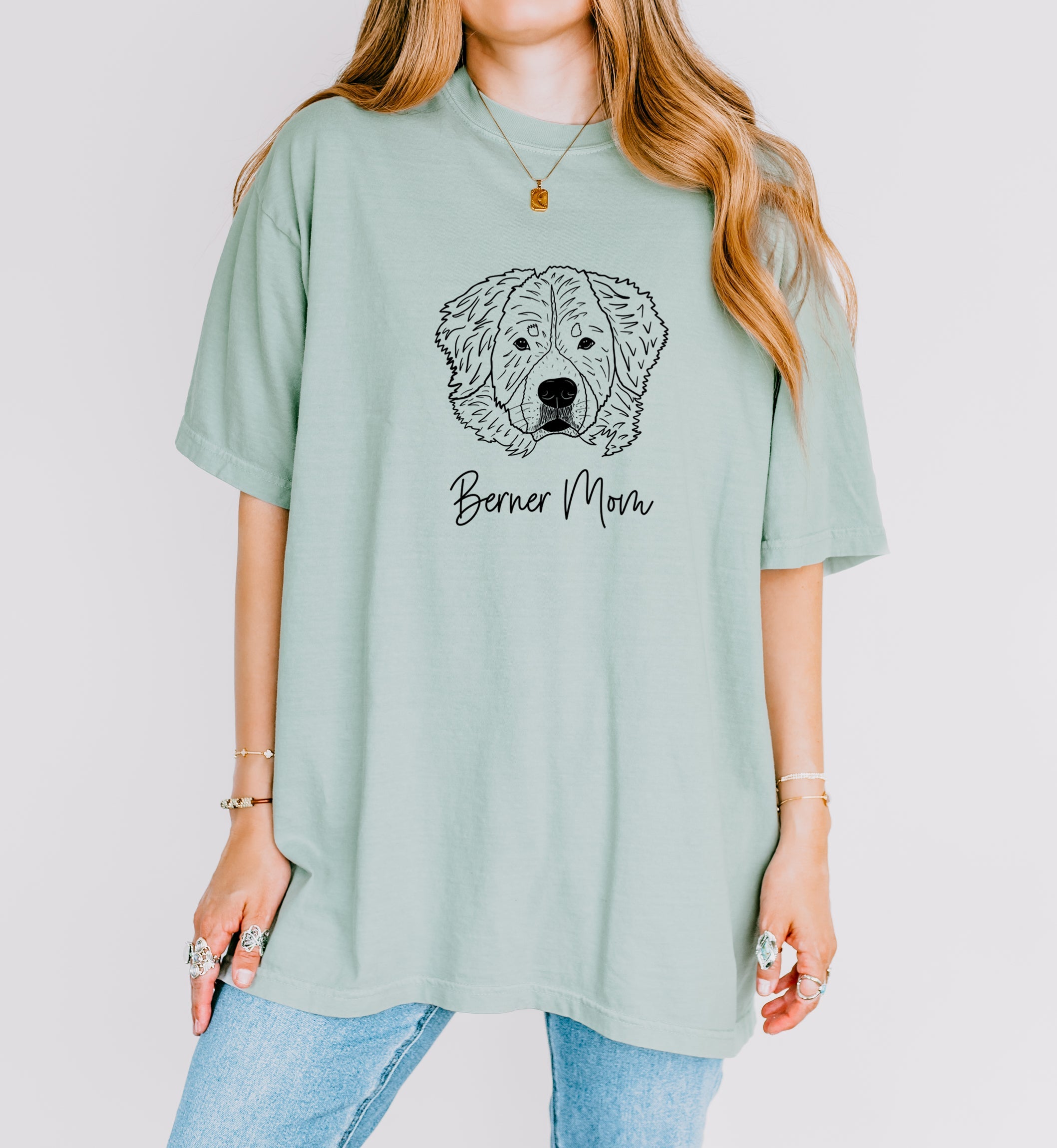 Berner Mom Bernese Mountain Dog Dog Mom Comfort Colors T Shirt