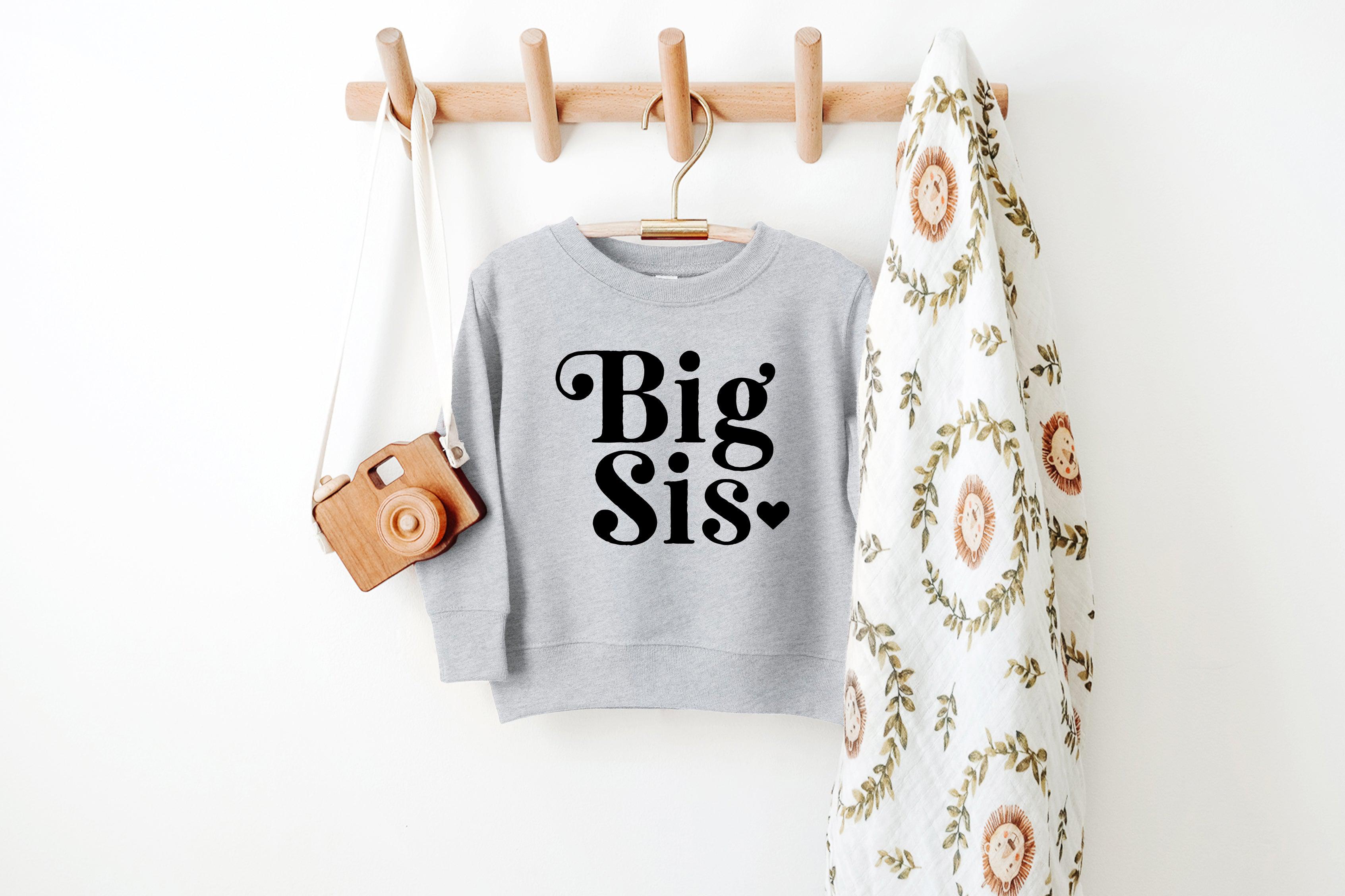 Big sister Toddler Kids Sweatshirt (Retro)