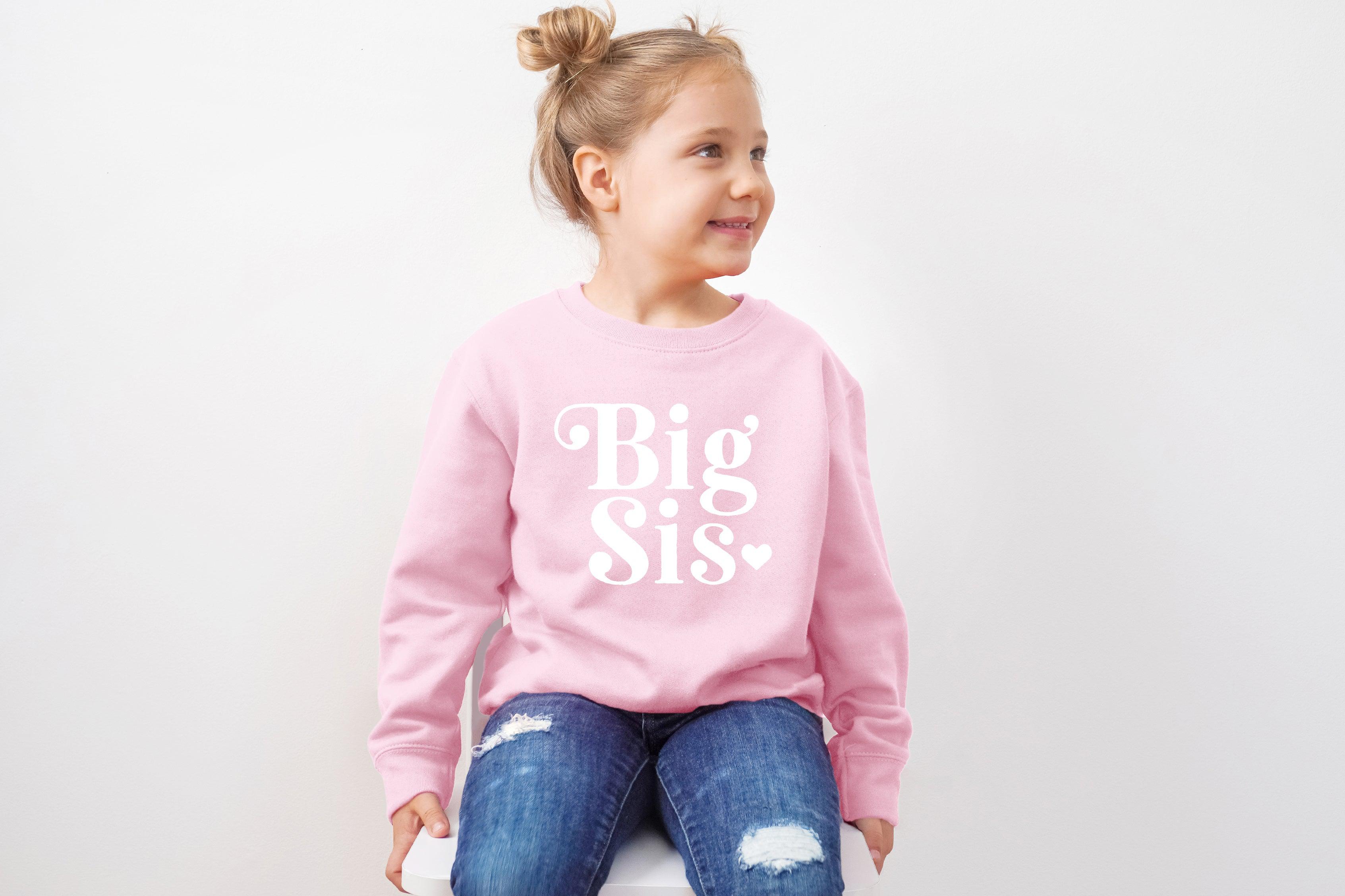 Big sister Toddler Kids Sweatshirt (Retro)