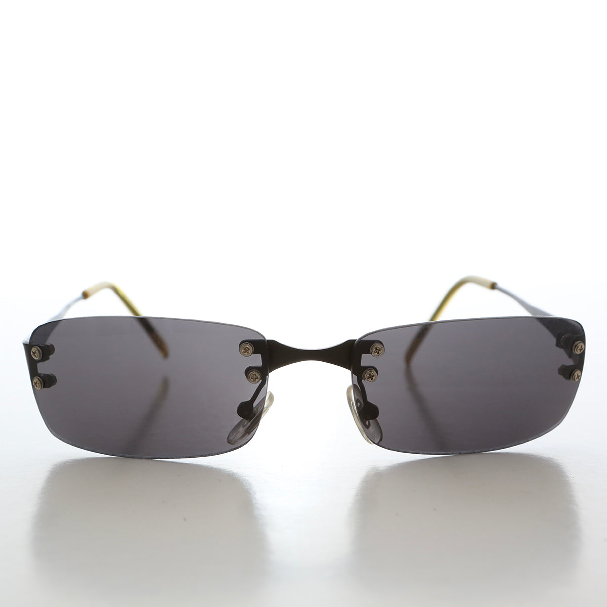 90s Rimless Rectangular Sunglasses - Corby