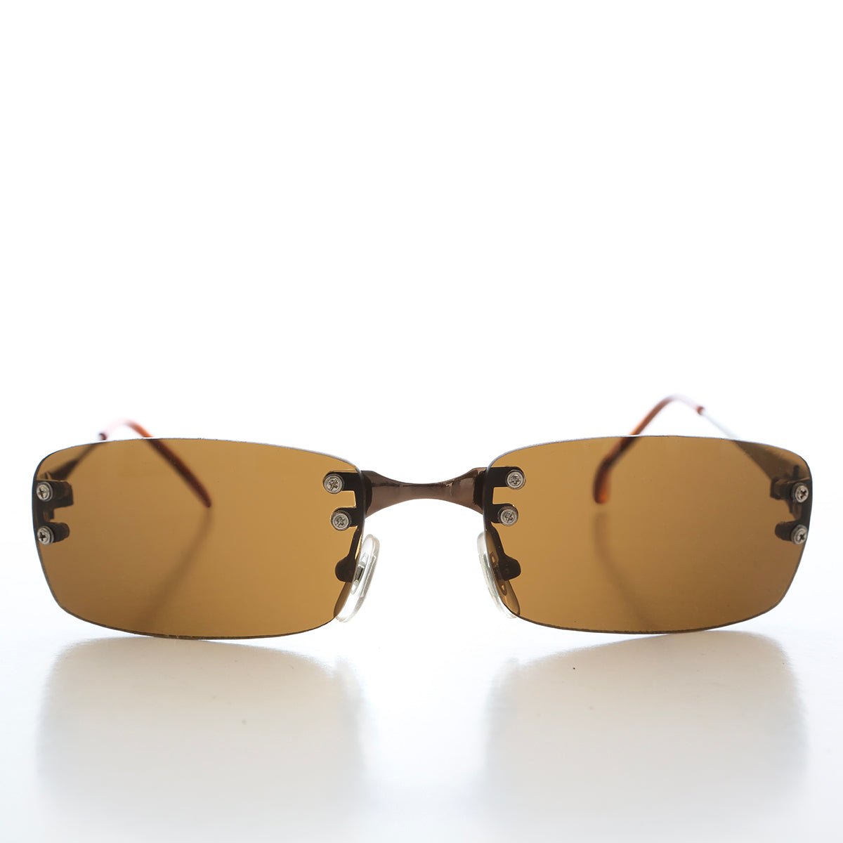 90s Rimless Rectangular Sunglasses - Corby