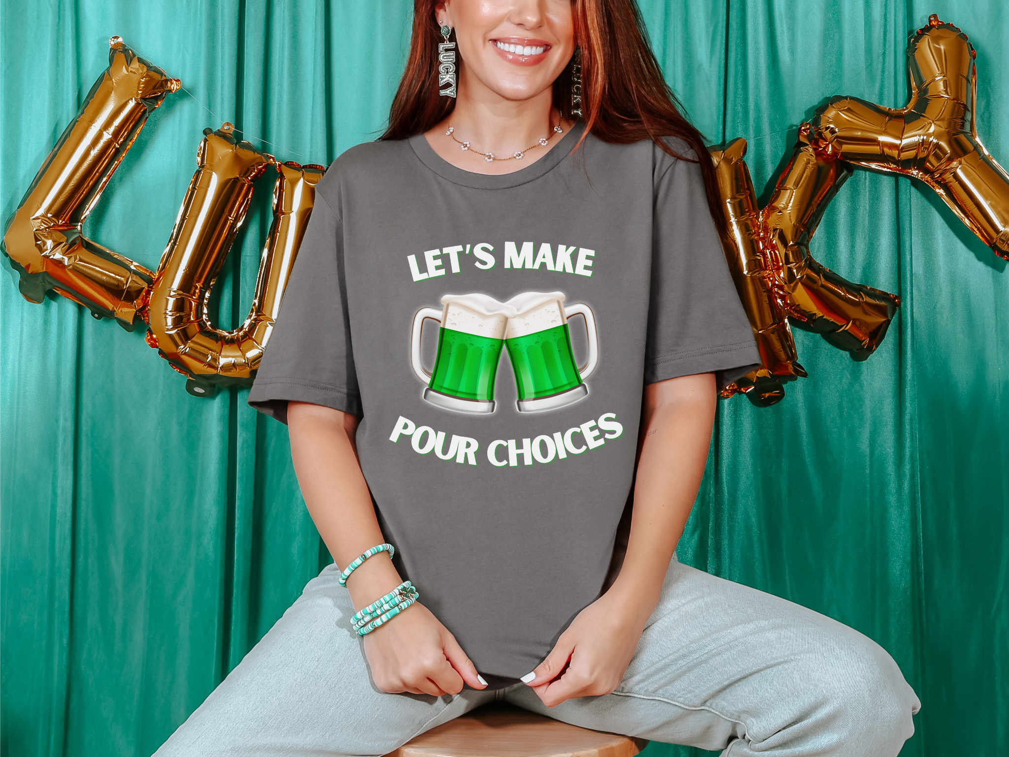 Let's Make Pour Choices" St. Patrick's Day T-Shirt – Fun, Bold & Ready for the Shenanigans!