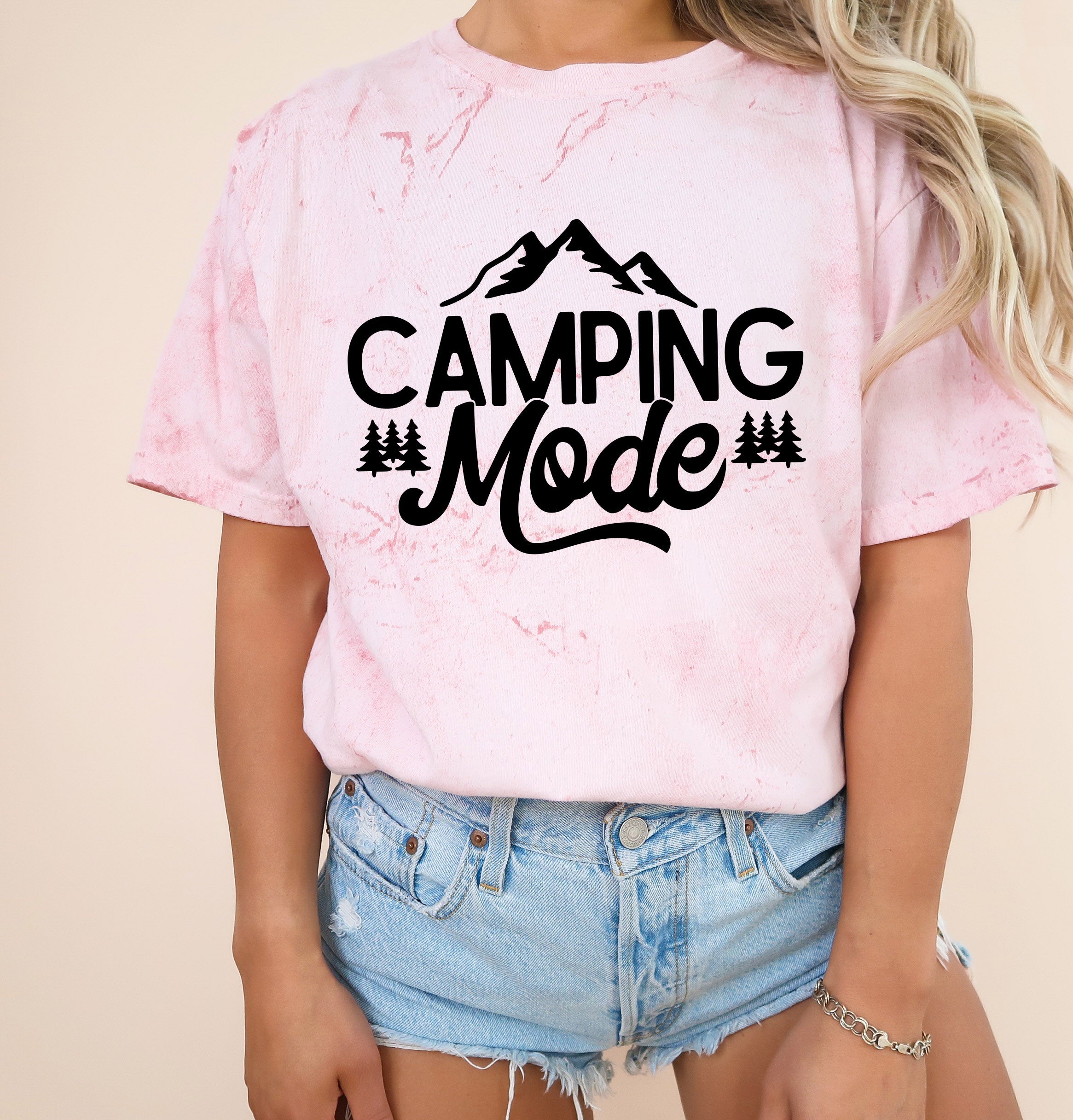 Camping Mode Nature Camping Hiking Garment Dyed Shirt