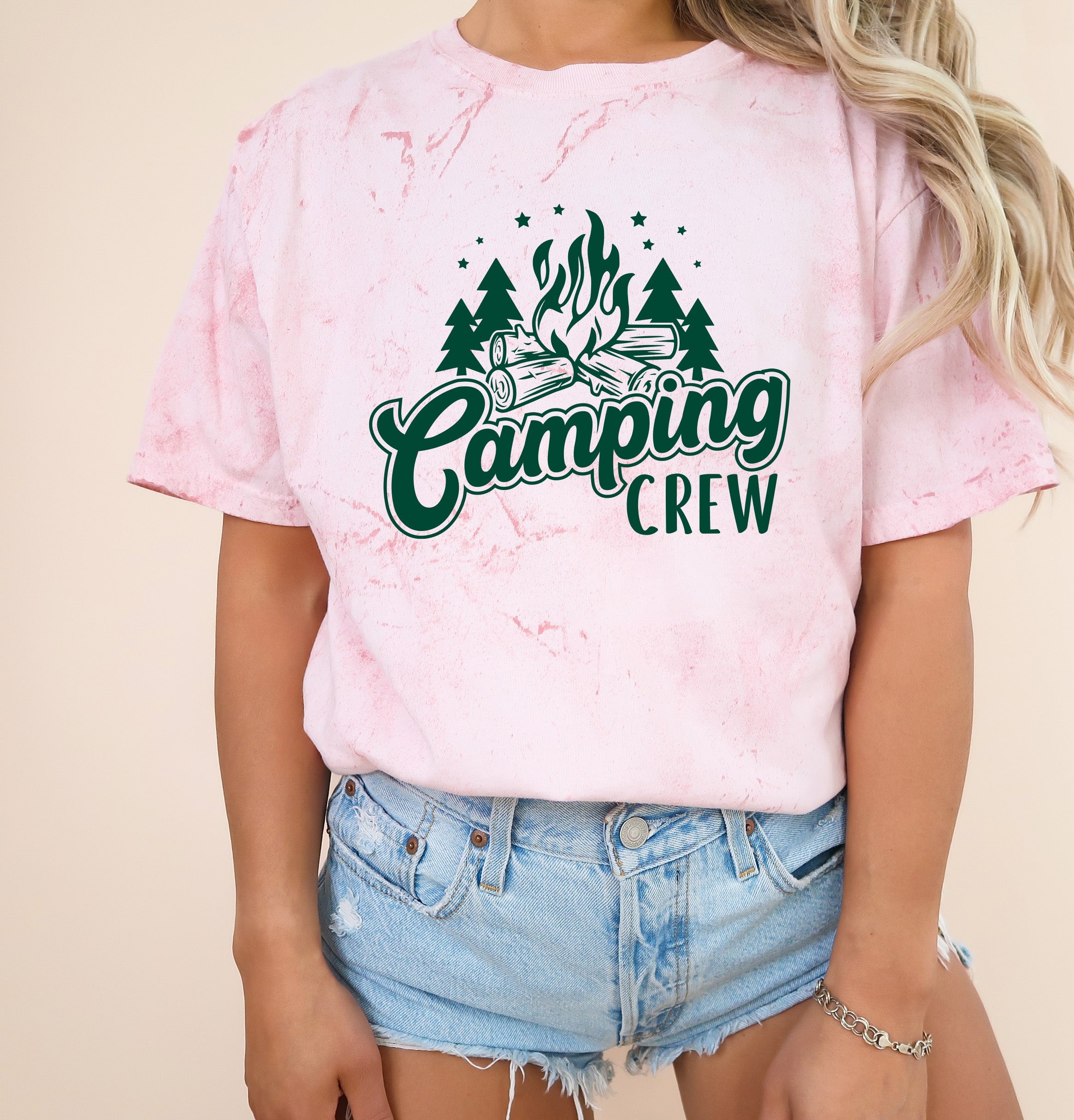 Camping Crew Camping Hiking Garment Dyed Shirt