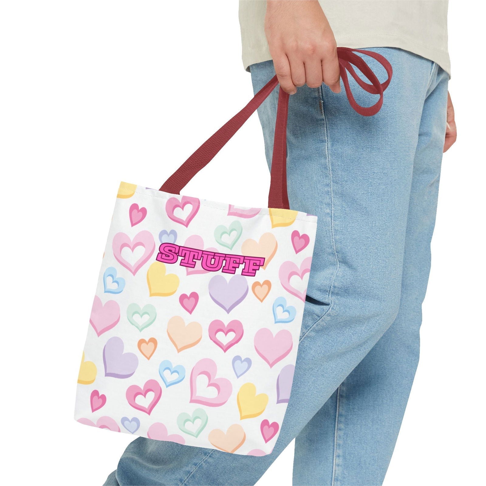 Conversation Hearts Tote Bag - Cute Design for Valentine’s Day