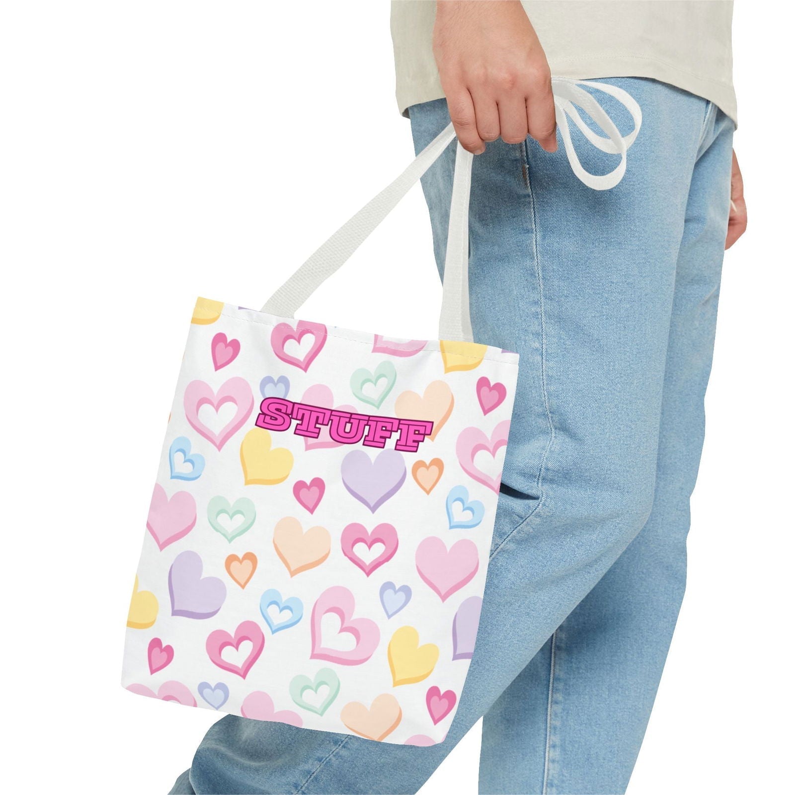 Conversation Hearts Tote Bag - Cute Design for Valentine’s Day