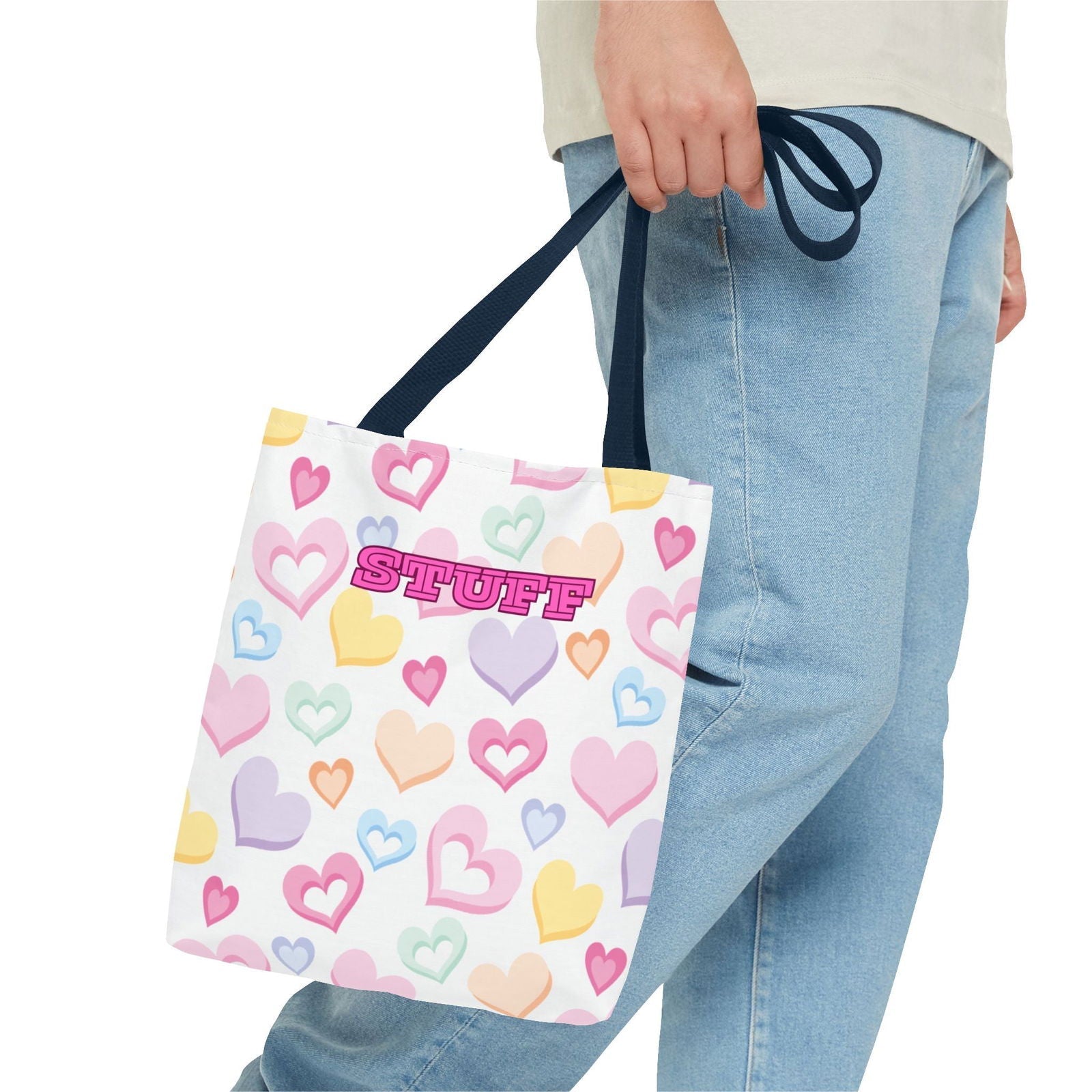 Conversation Hearts Tote Bag - Cute Design for Valentine’s Day
