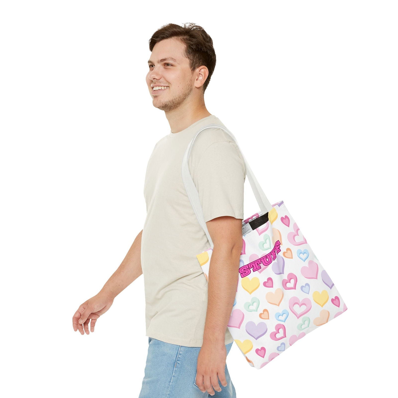 Conversation Hearts Tote Bag - Cute Design for Valentine’s Day