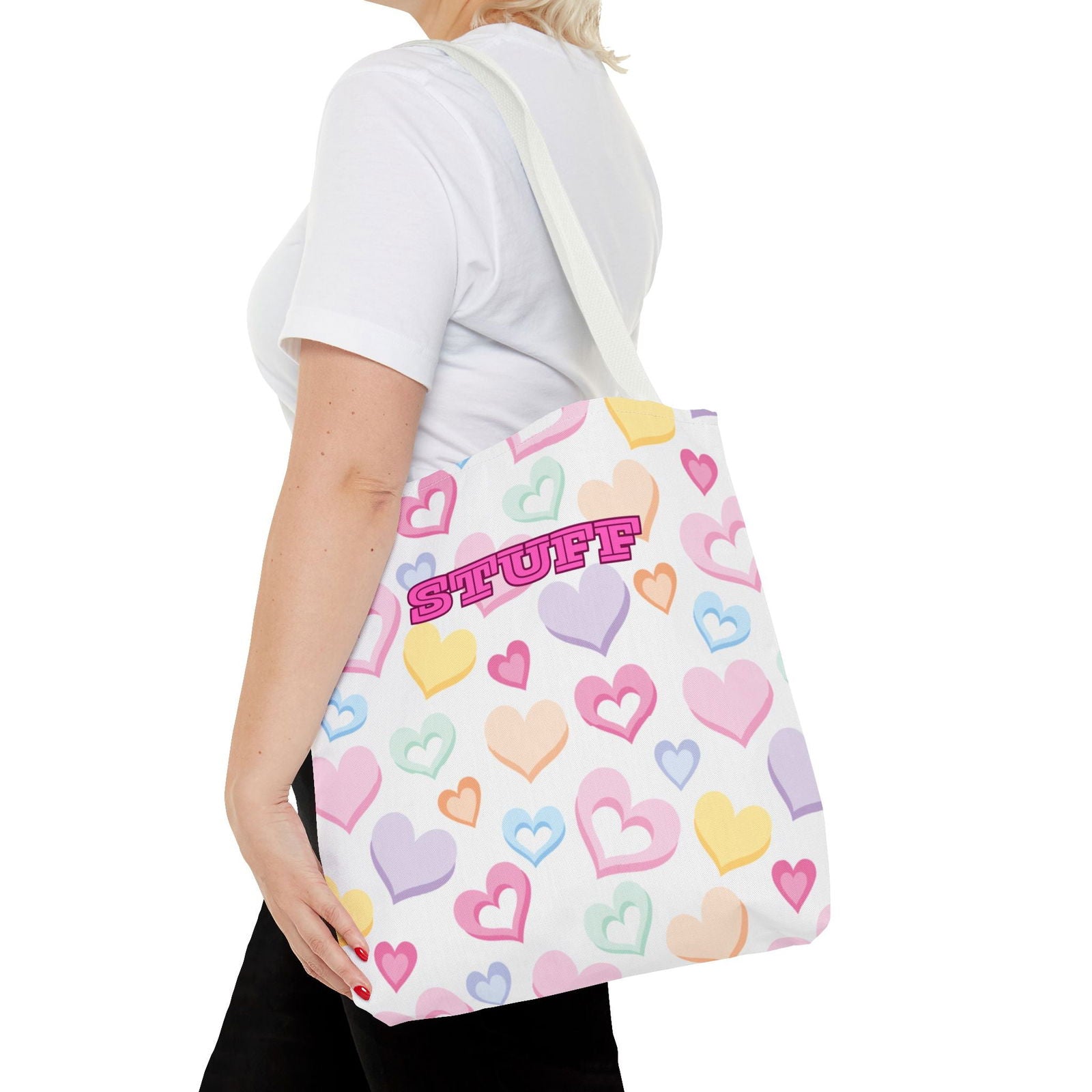 Conversation Hearts Tote Bag - Cute Design for Valentine’s Day