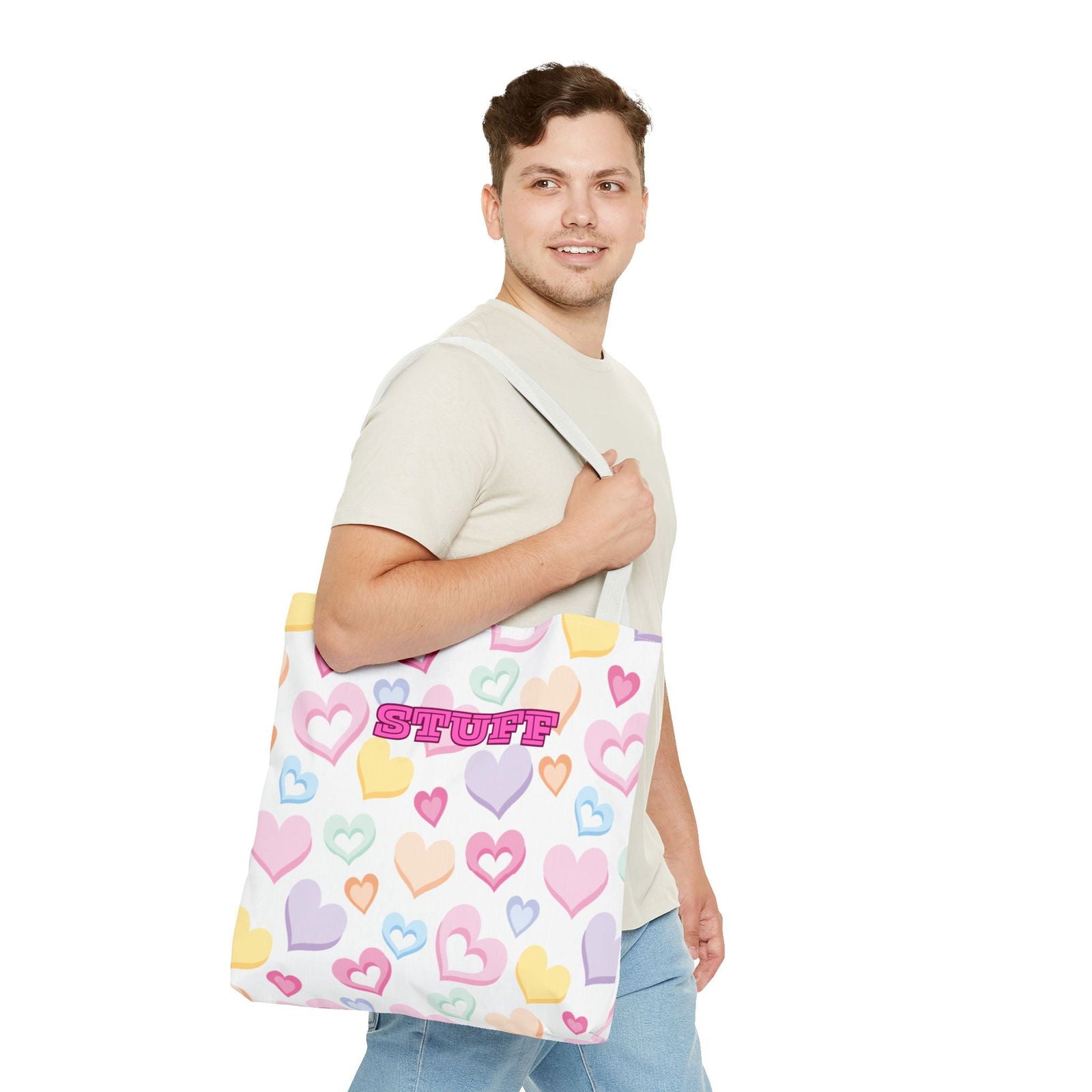 Conversation Hearts Tote Bag - Cute Design for Valentine’s Day