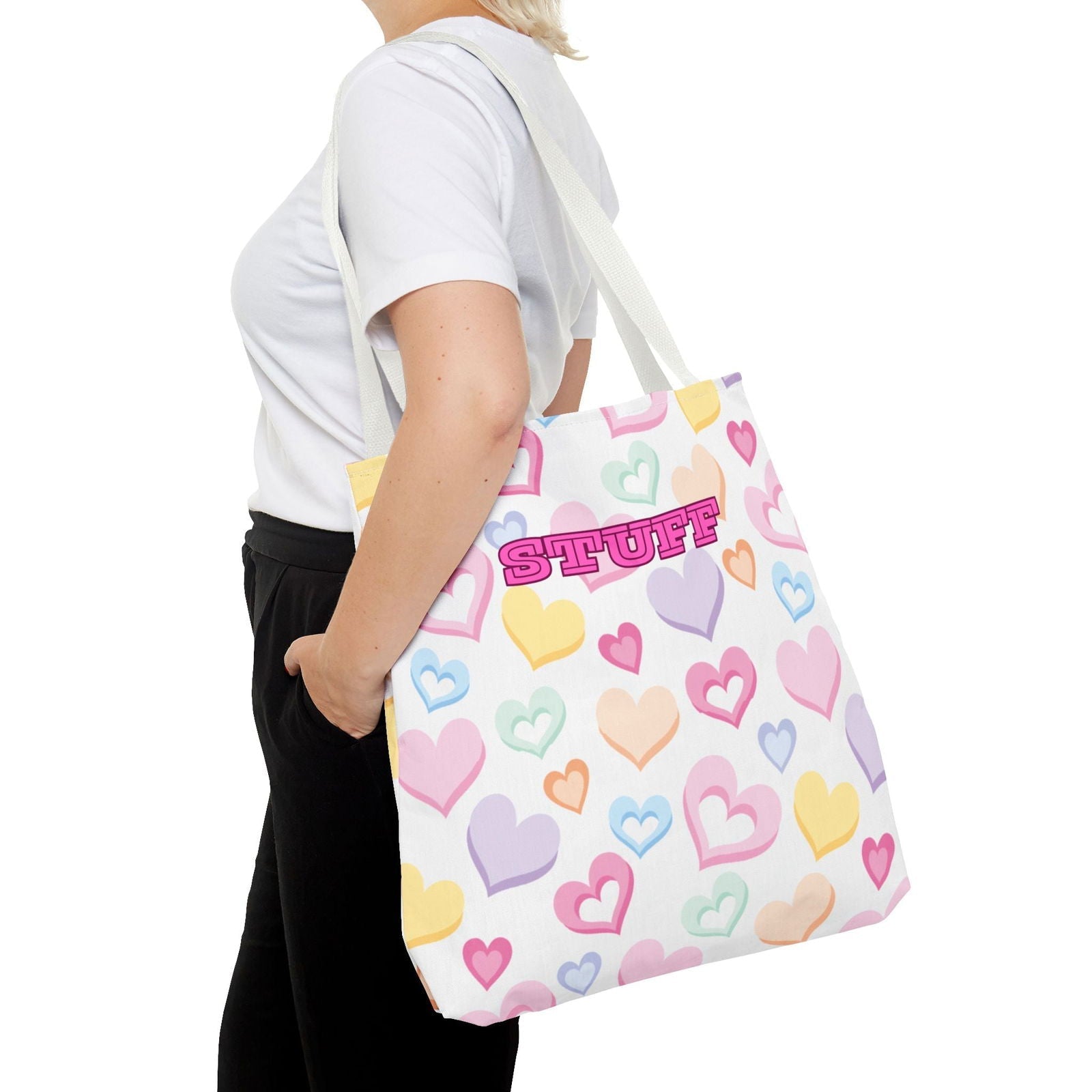 Conversation Hearts Tote Bag - Cute Design for Valentine’s Day