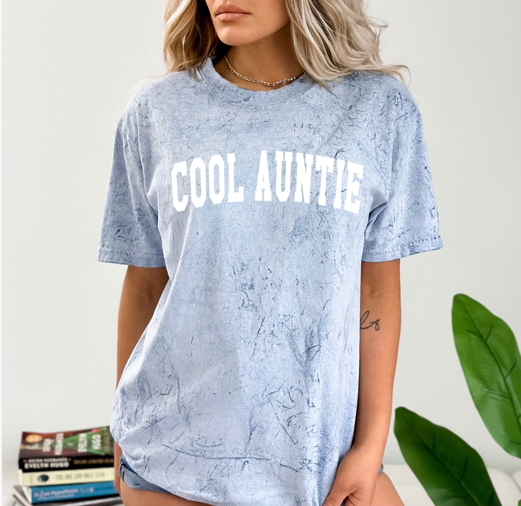 Cool Auntie Comfort Colors Graphic Tees (High School Font)