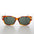 Mod Unisex Vintage Sunglass with Gold Temples - Deluca