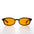 Amber Lens Rectangle Vintage Sunglass - Deluxe