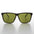 Large Square Vintage Sunglass with Olive Green Lens - Denmark
