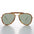 Large Wrapped Aviator with Glass Lens - Edwards