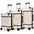 Belleville 3 Piece Expandable Retro Luggage Set