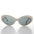 90s Curved Cat Eye Sunglass Retro with Glass Lens - Flo