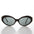 90s Curved Cat Eye Sunglass Retro with Glass Lens - Flo