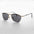 90s Unisex Classic Vintage Sunglass with Metal Half Rim - Francis