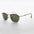 90s Unisex Classic Vintage Sunglass with Metal Half Rim - Francis