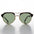 Cross Brow Bar Horn Rim Vintage Sunglass - Frederick