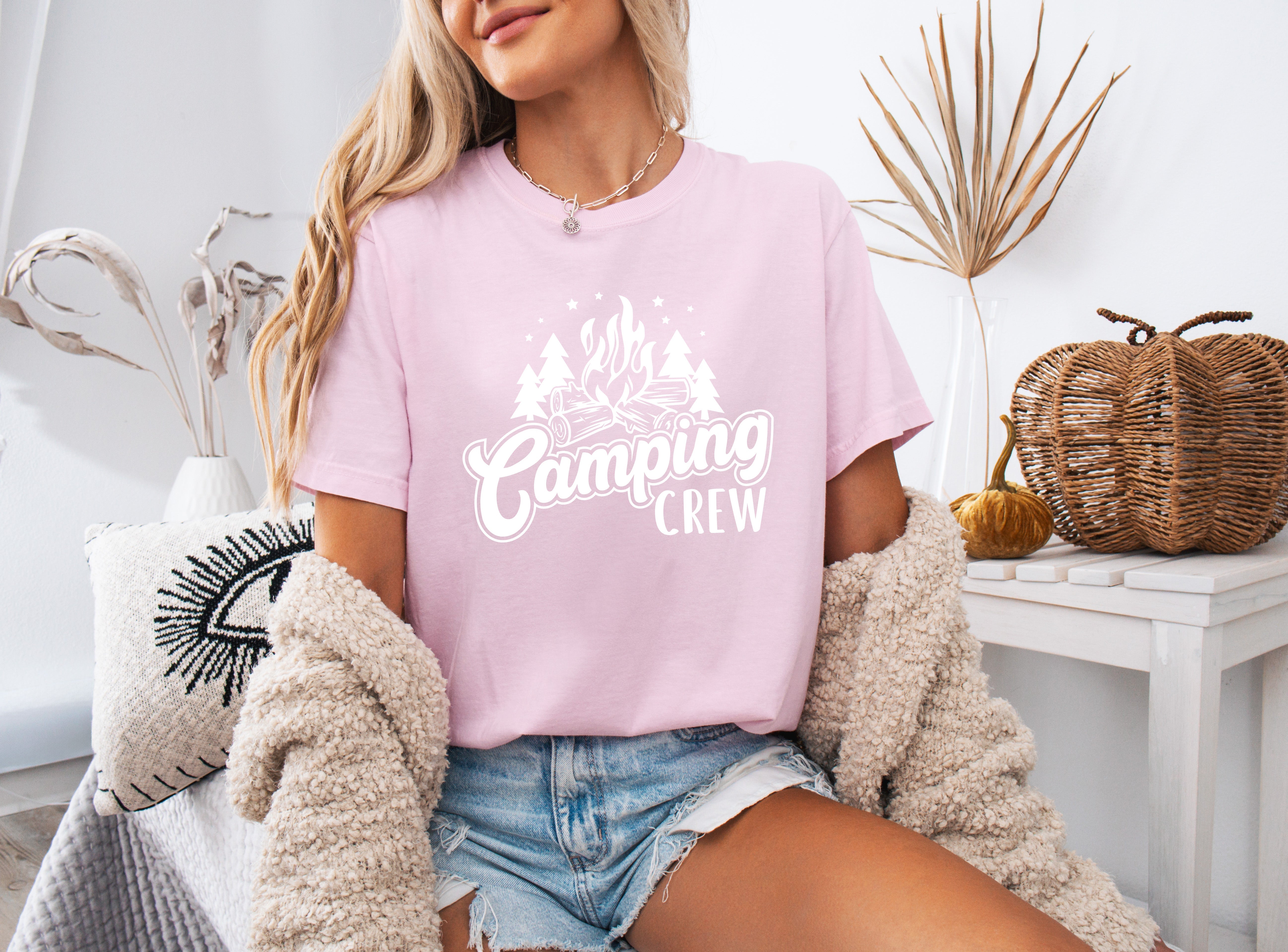 Camping Crew Camping Hiking Garment Dyed Shirt