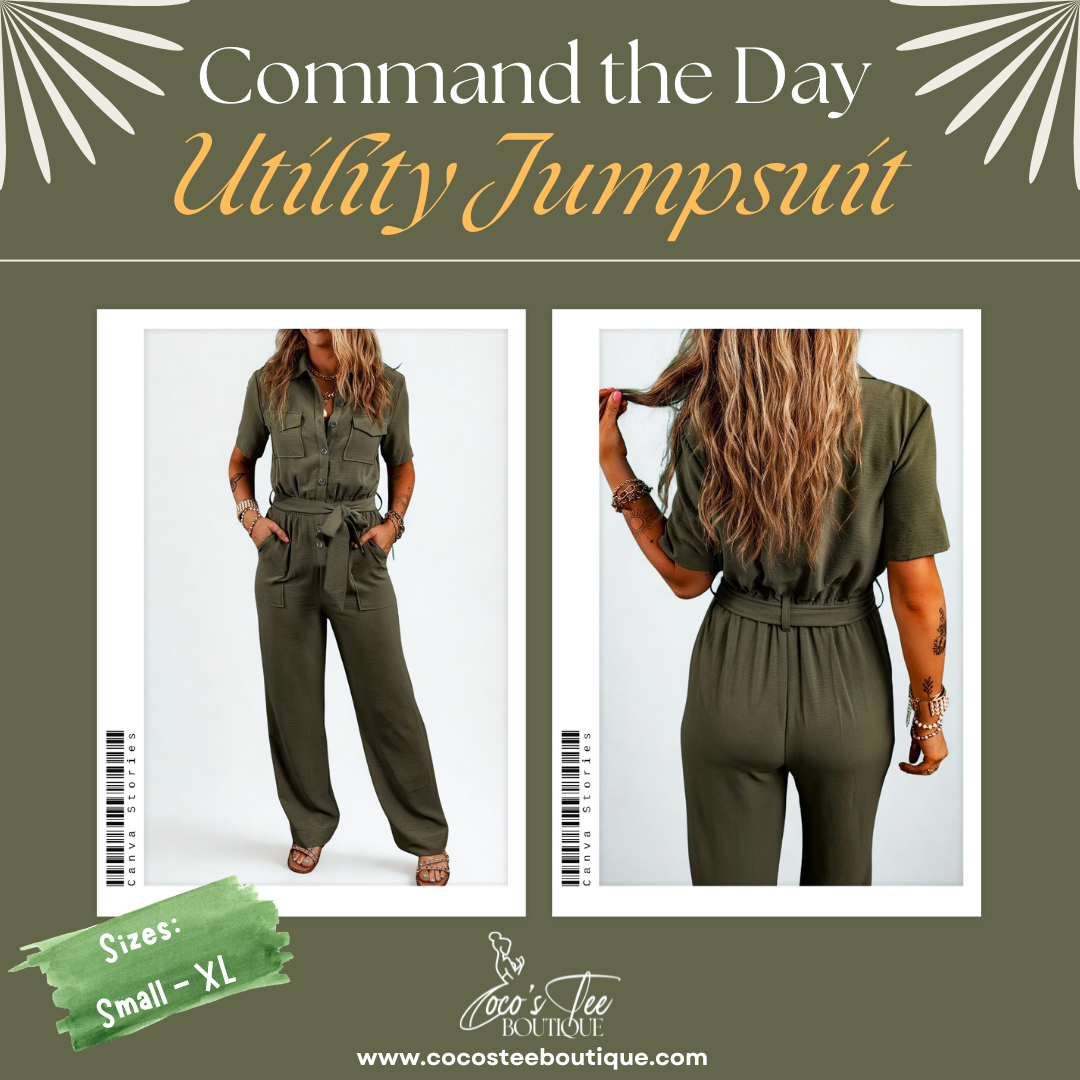 Command the Day Utility Jumpsuit – Army Green Edition
