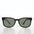Large Classic Square 1950s Style Sunglass with Keyhole Bridge - Hudson