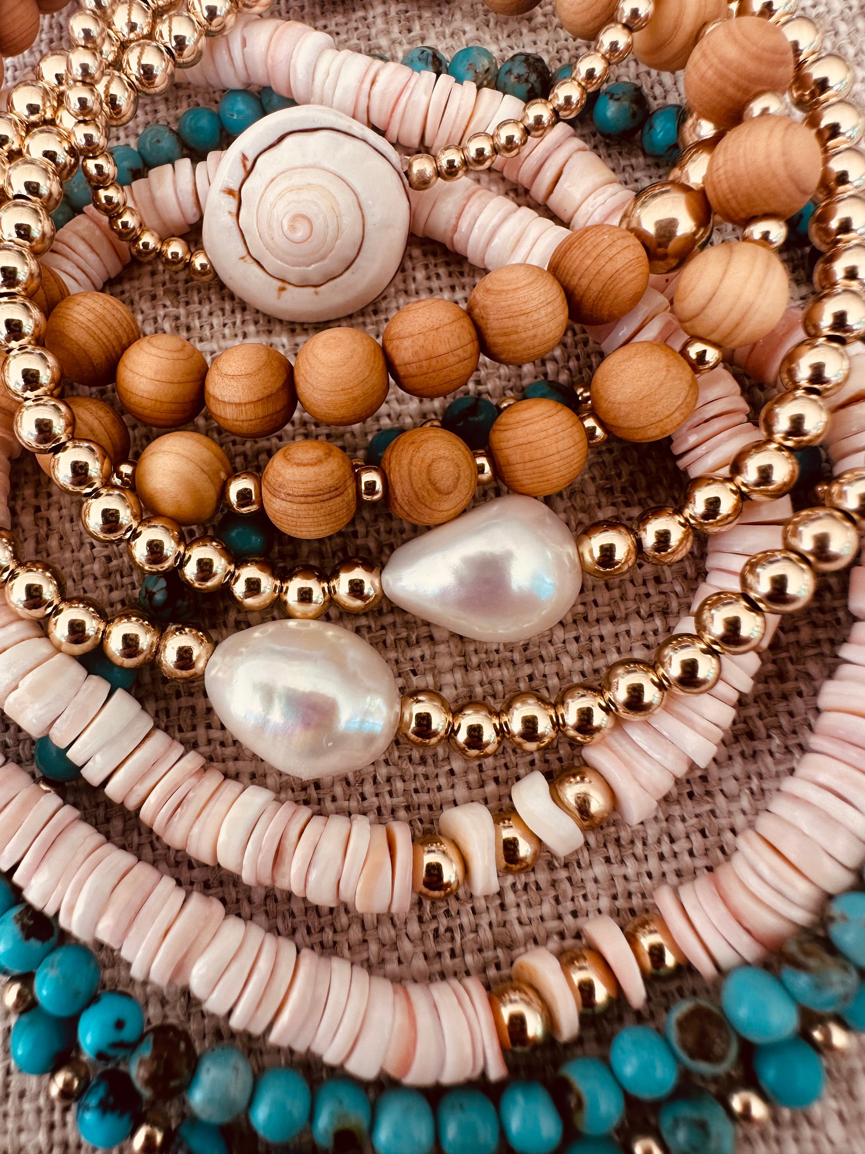 Natural Pearl + 14k Gold Filled Beaded || Anklet or Bracelet