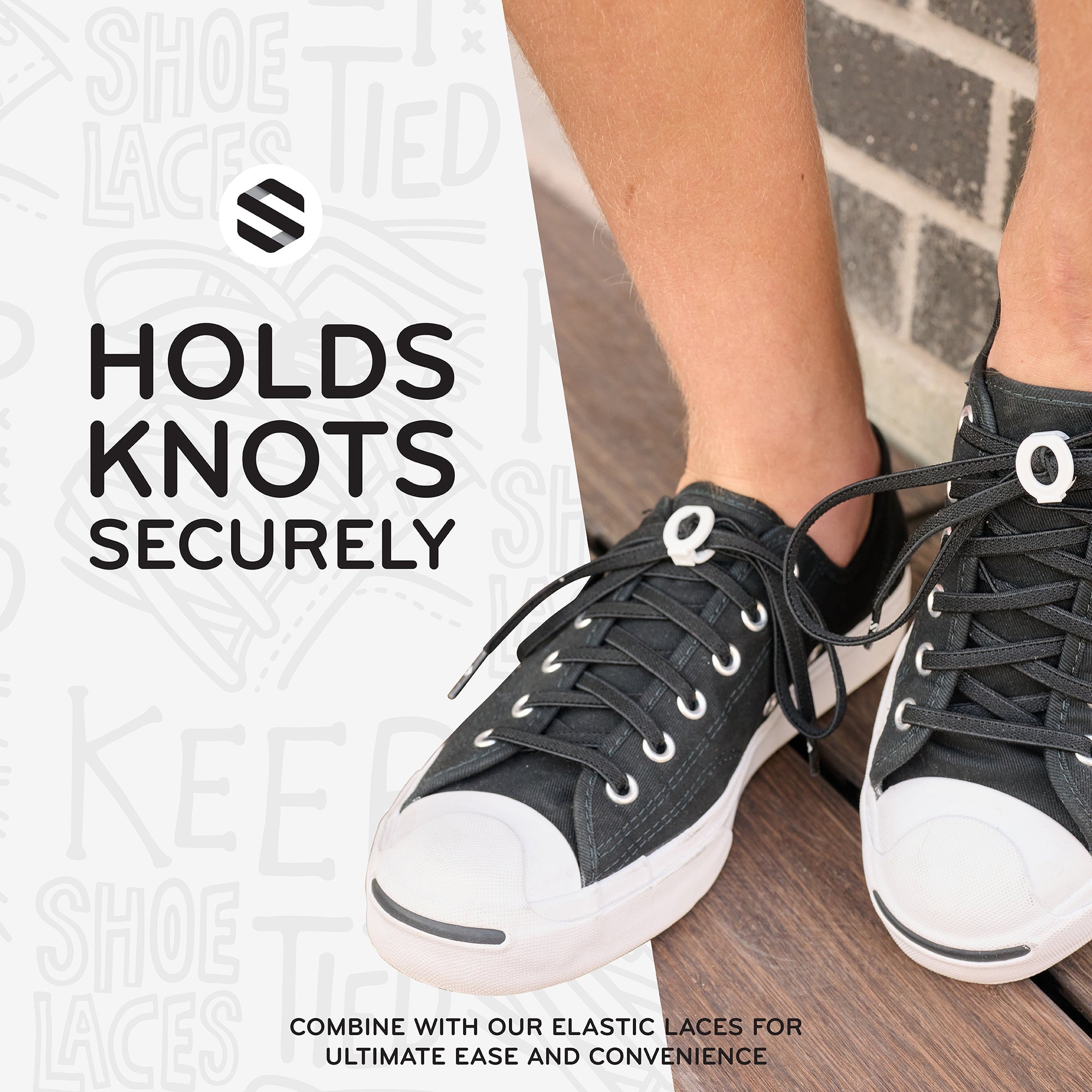 Black Knot Bow Clip Shoelace Accessory