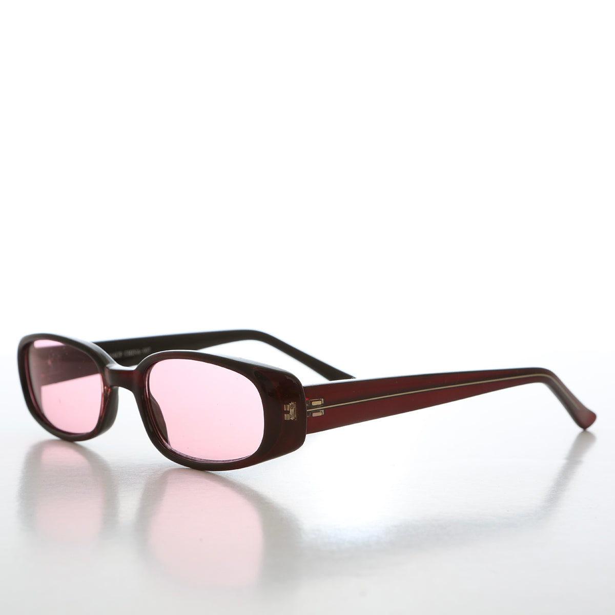90s Mod Rectangular Sunglass Color Lens - Landis