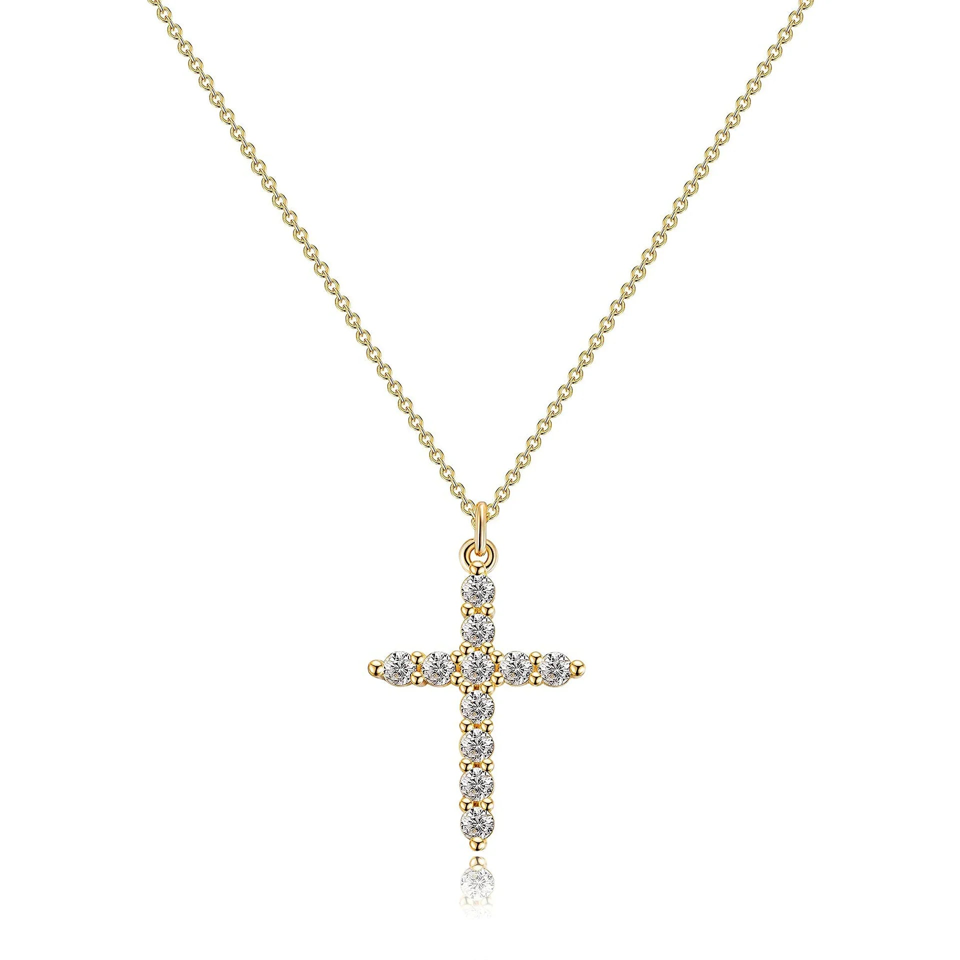 Rotatable Cross Crown Necklace
