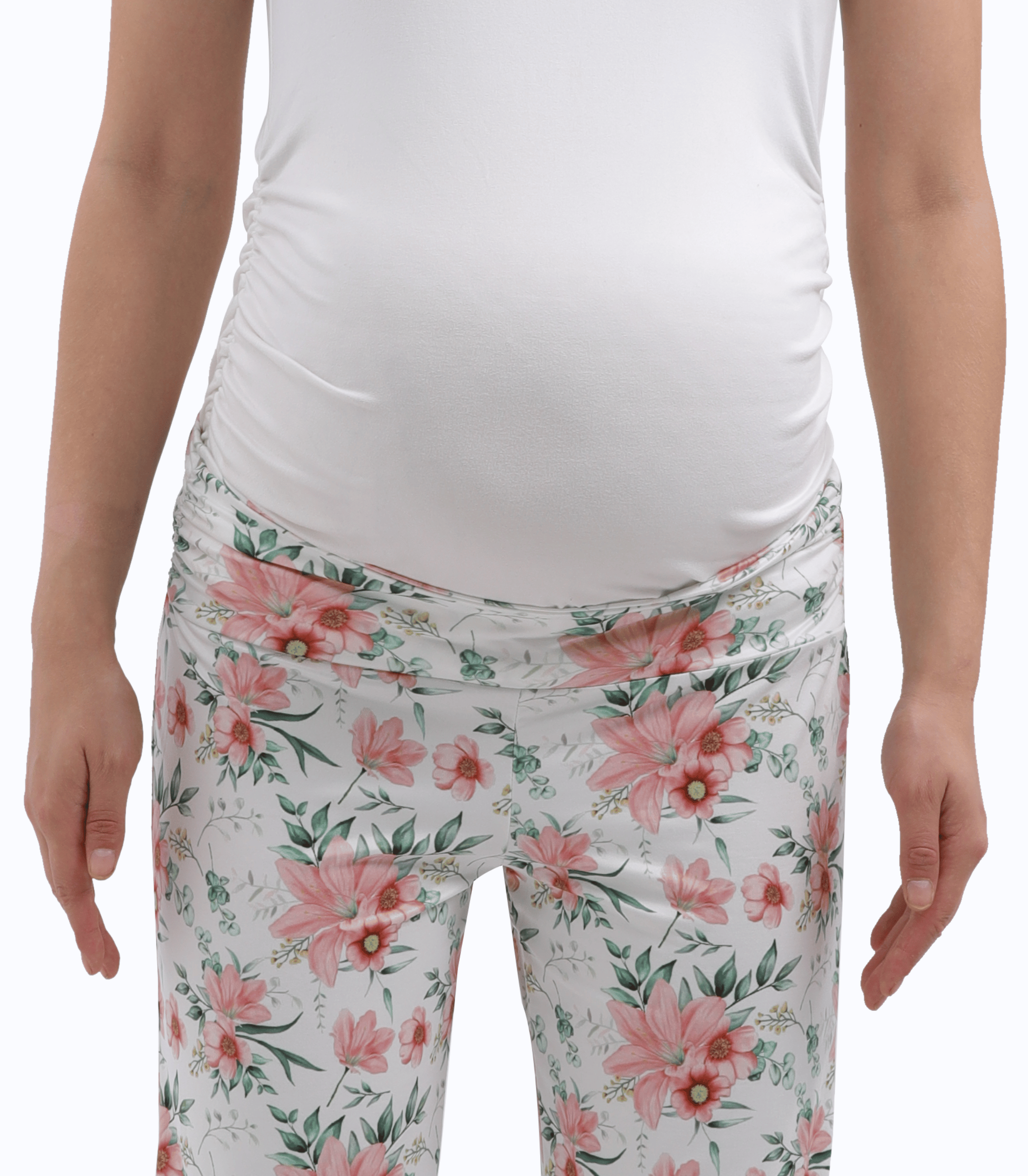 Below Bump Maternity Postpartum Pajama Pants (Floral)
