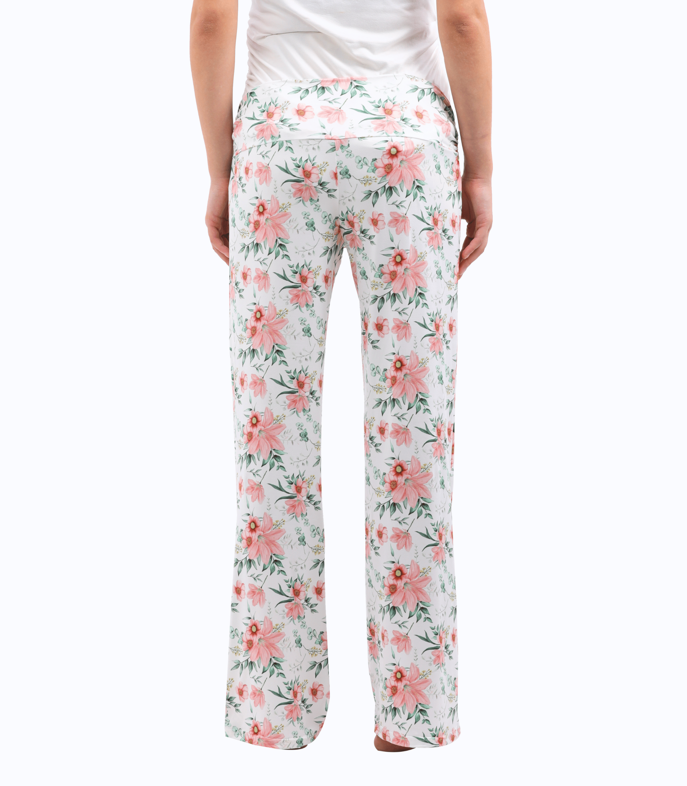 Below Bump Maternity Postpartum Pajama Pants (Floral)