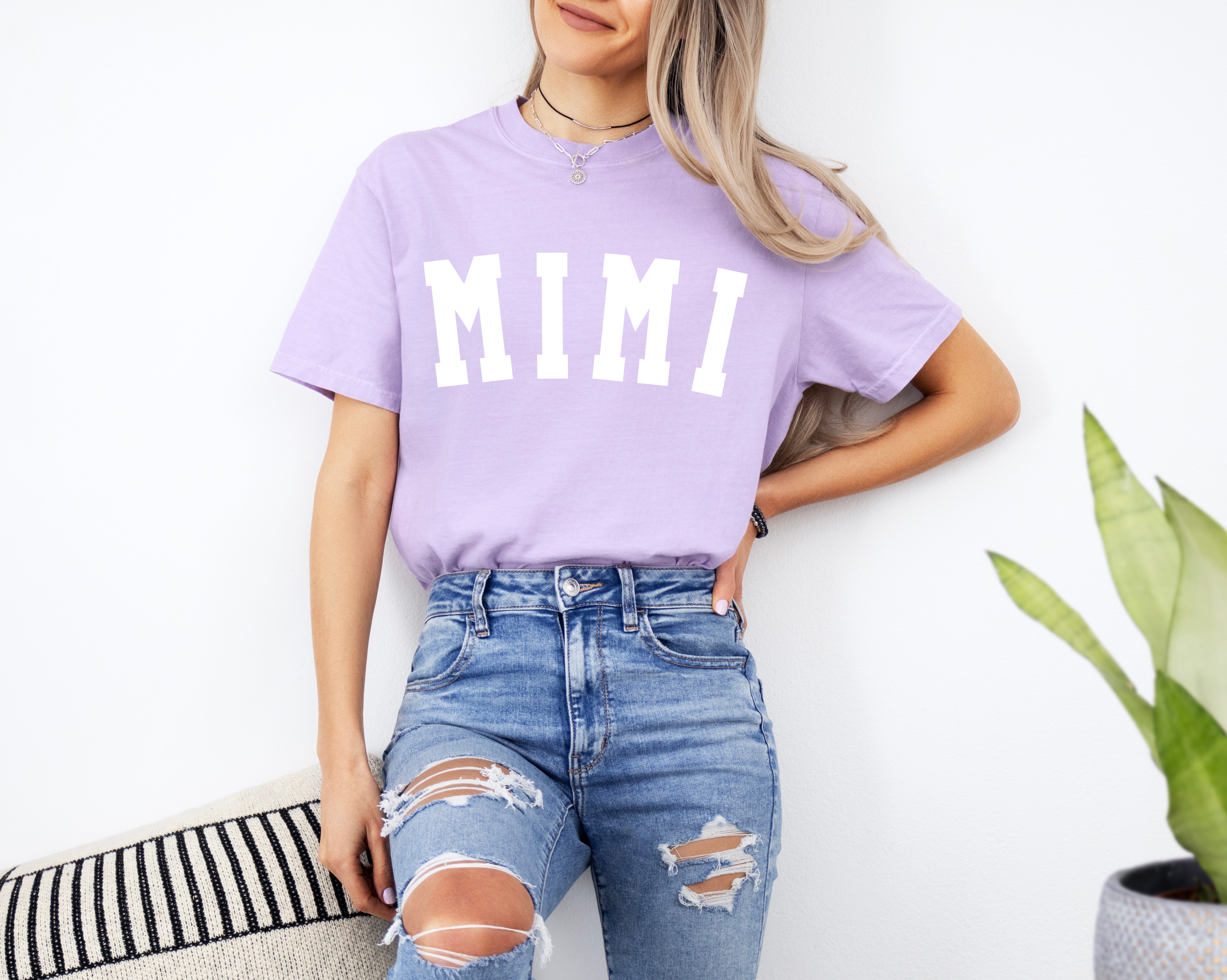 Mimi Grandma Comfort Colors Garment Dyed T Shirt (Condensed font)