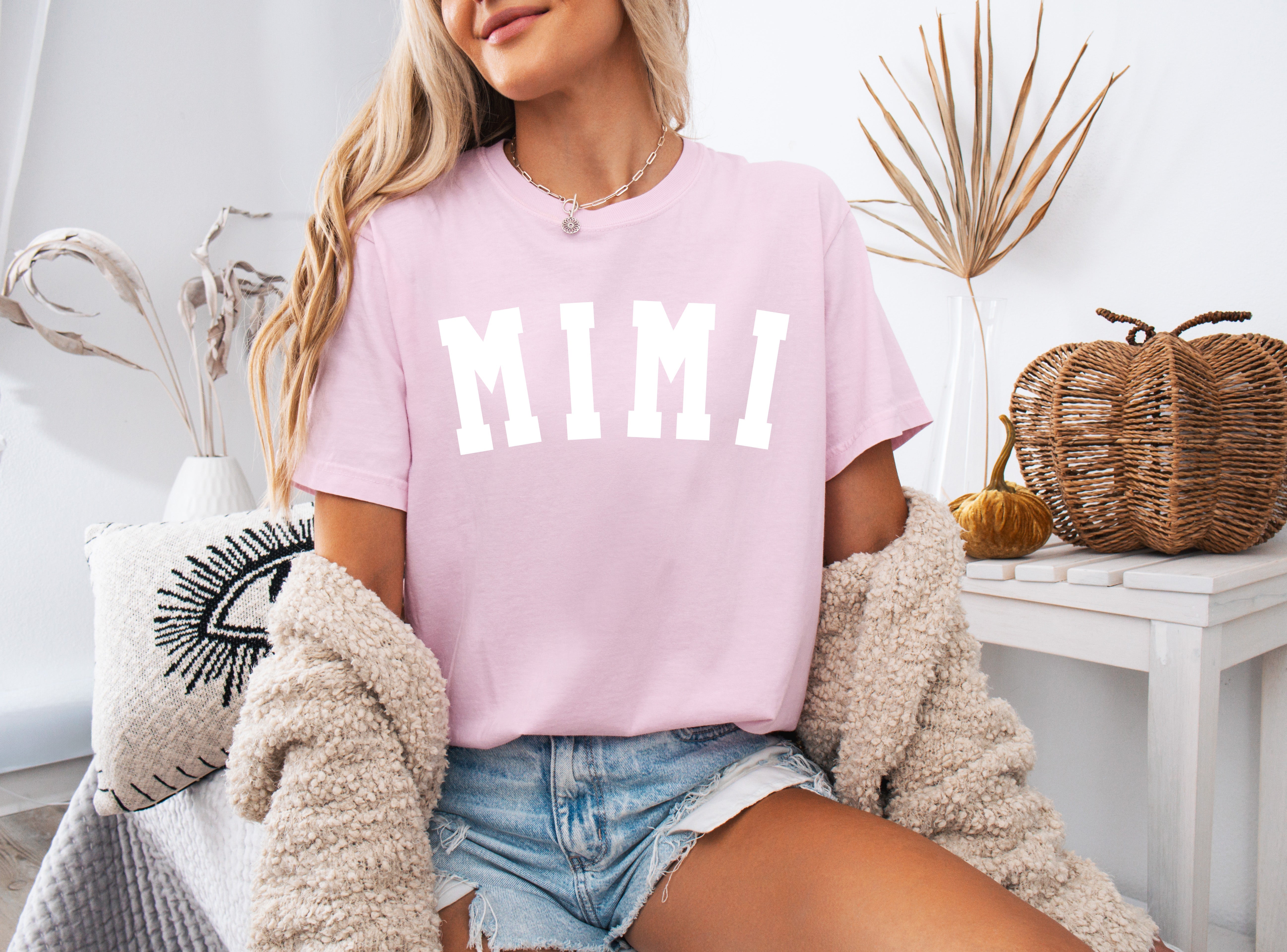 Mimi Grandma Comfort Colors Garment Dyed T Shirt (Condensed font)
