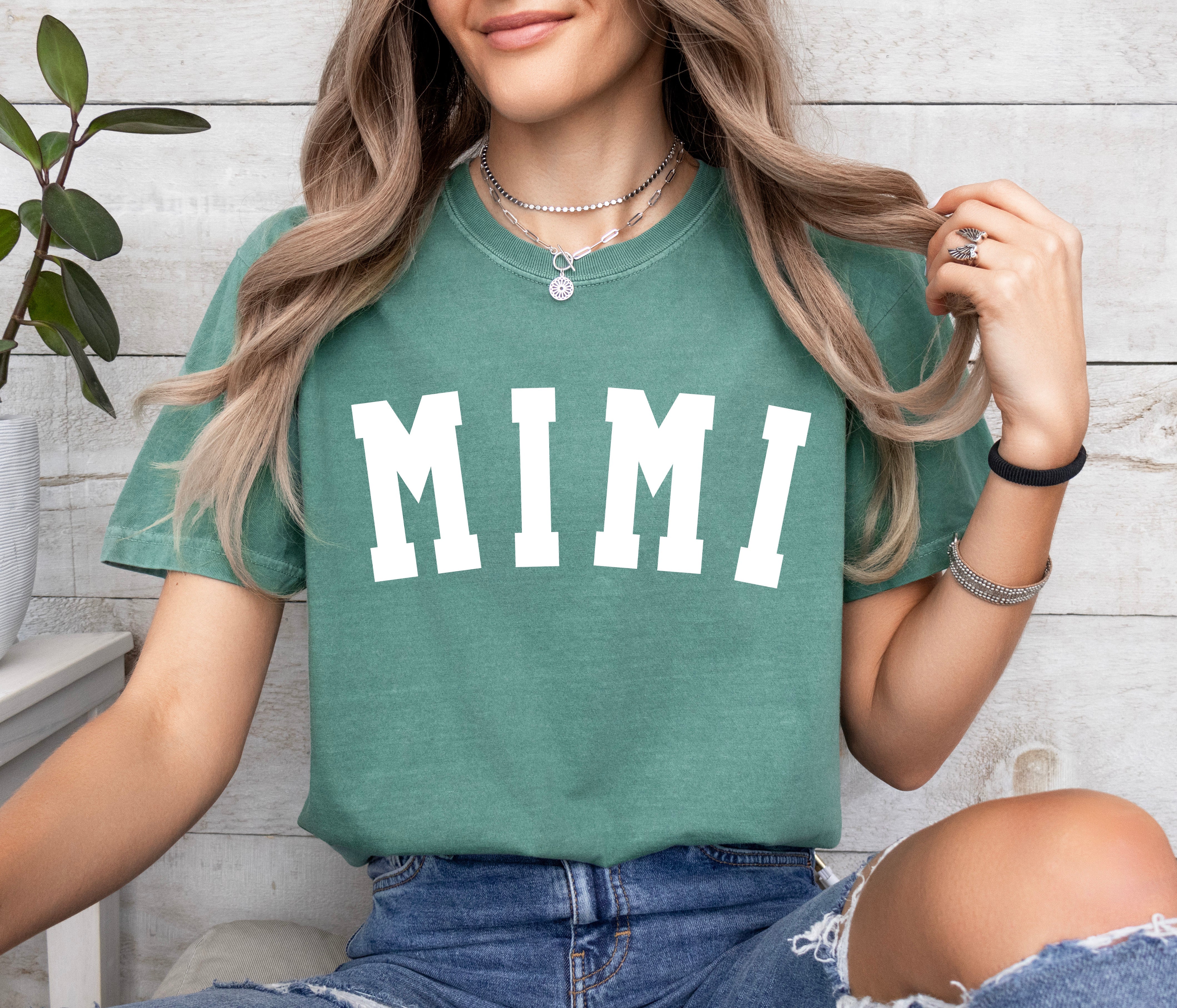 Mimi Grandma Comfort Colors Garment Dyed T Shirt (Condensed font)