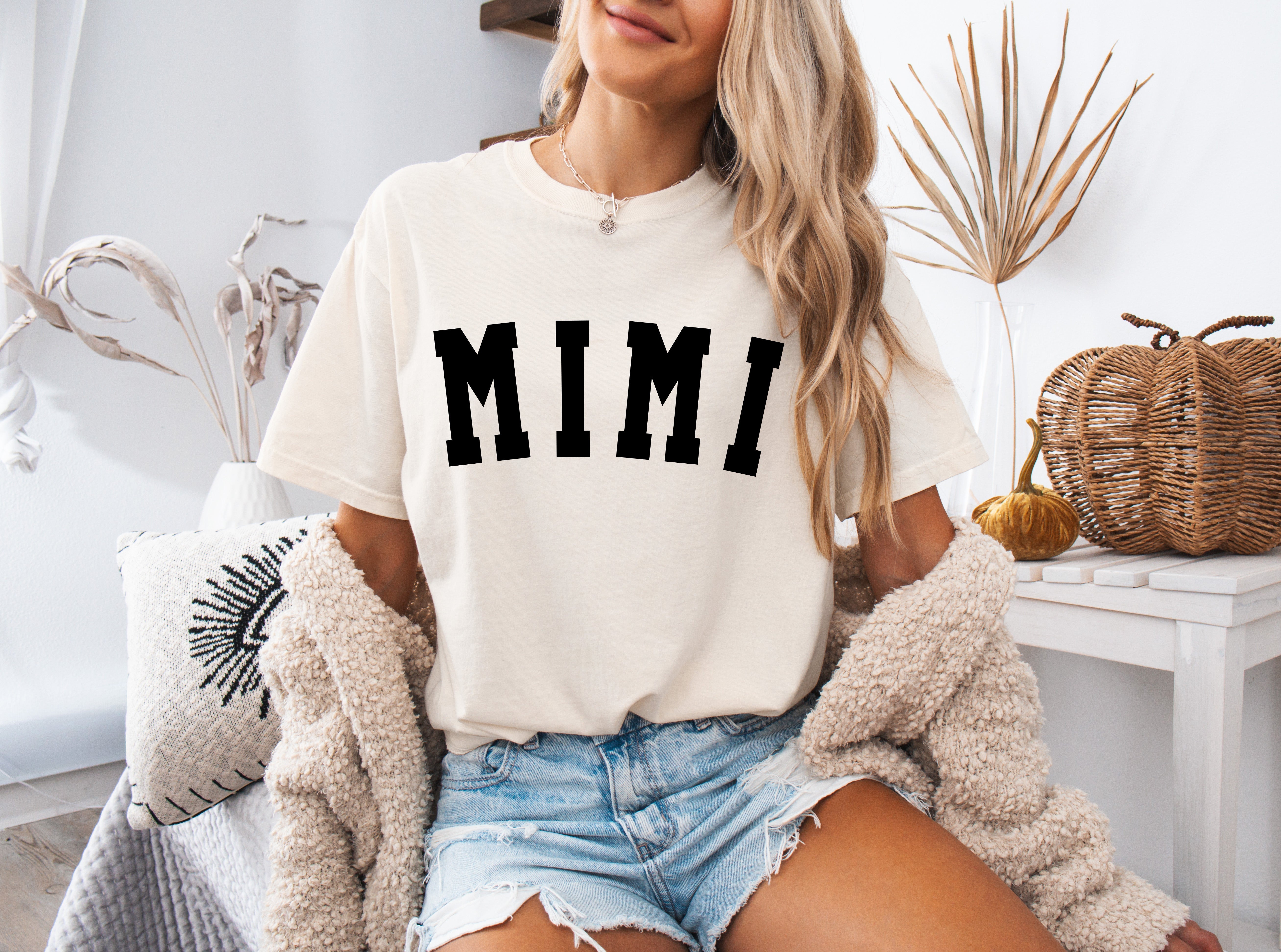 Mimi Grandma Comfort Colors Garment Dyed T Shirt (Condensed font)
