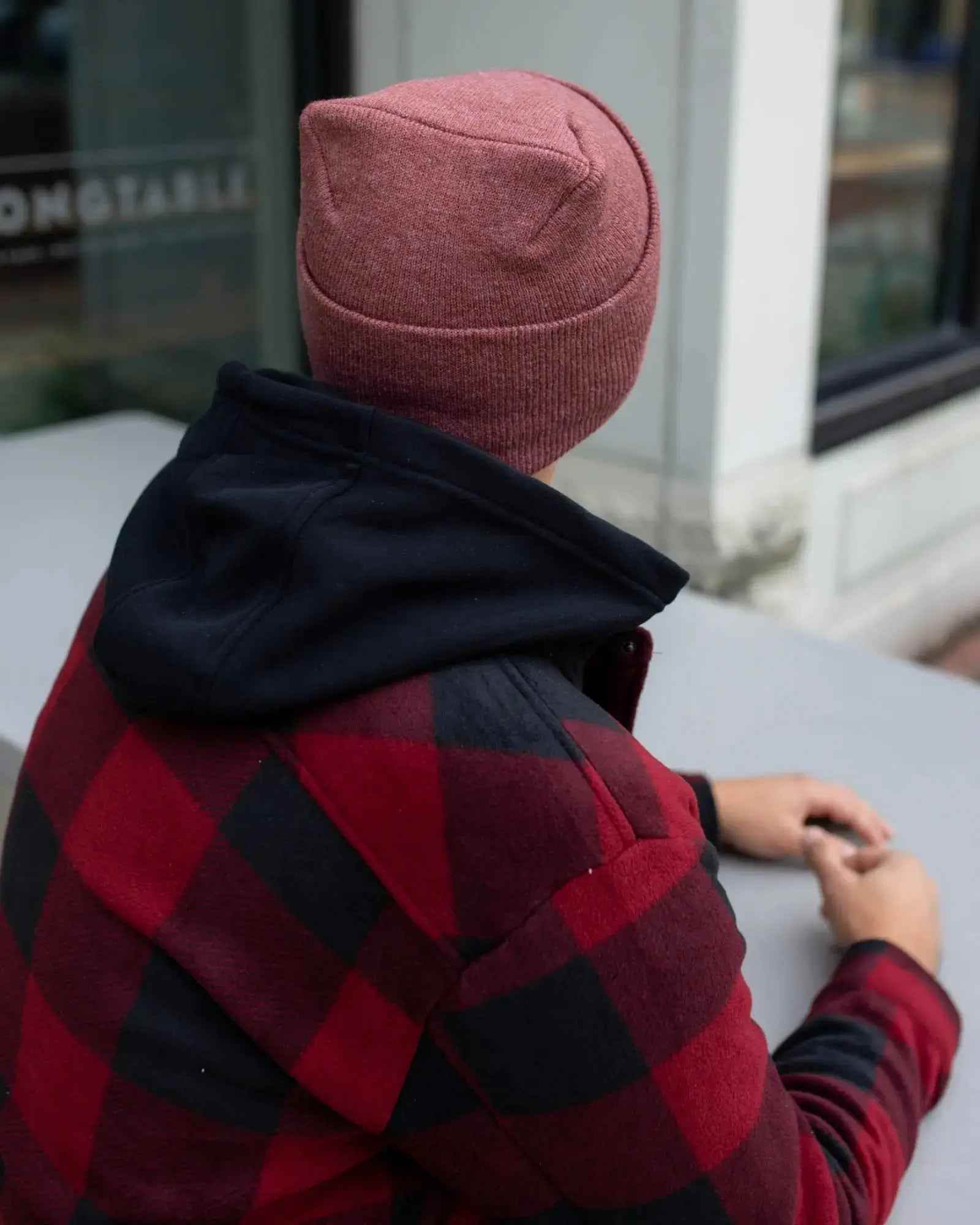 NEW HAAKWEAR H-Stitch Cuffed Beanie - Designed and Made in USA (Patented Design) - Rusty Burgundy