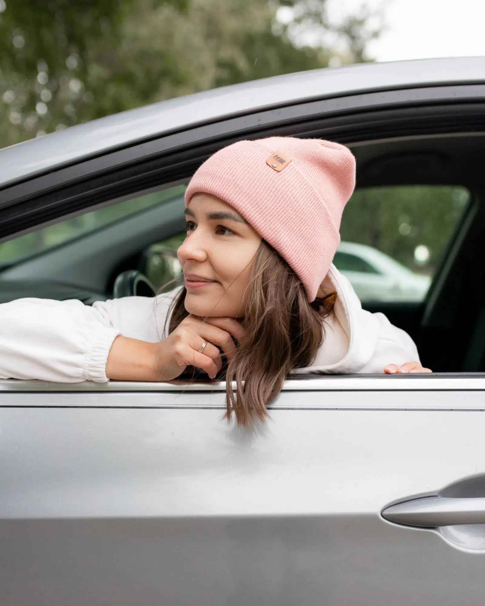 NEW HAAKWEAR H-Stitch Cuffed Beanie - Designed and Made in USA (Patented Design) - Pearl Pink