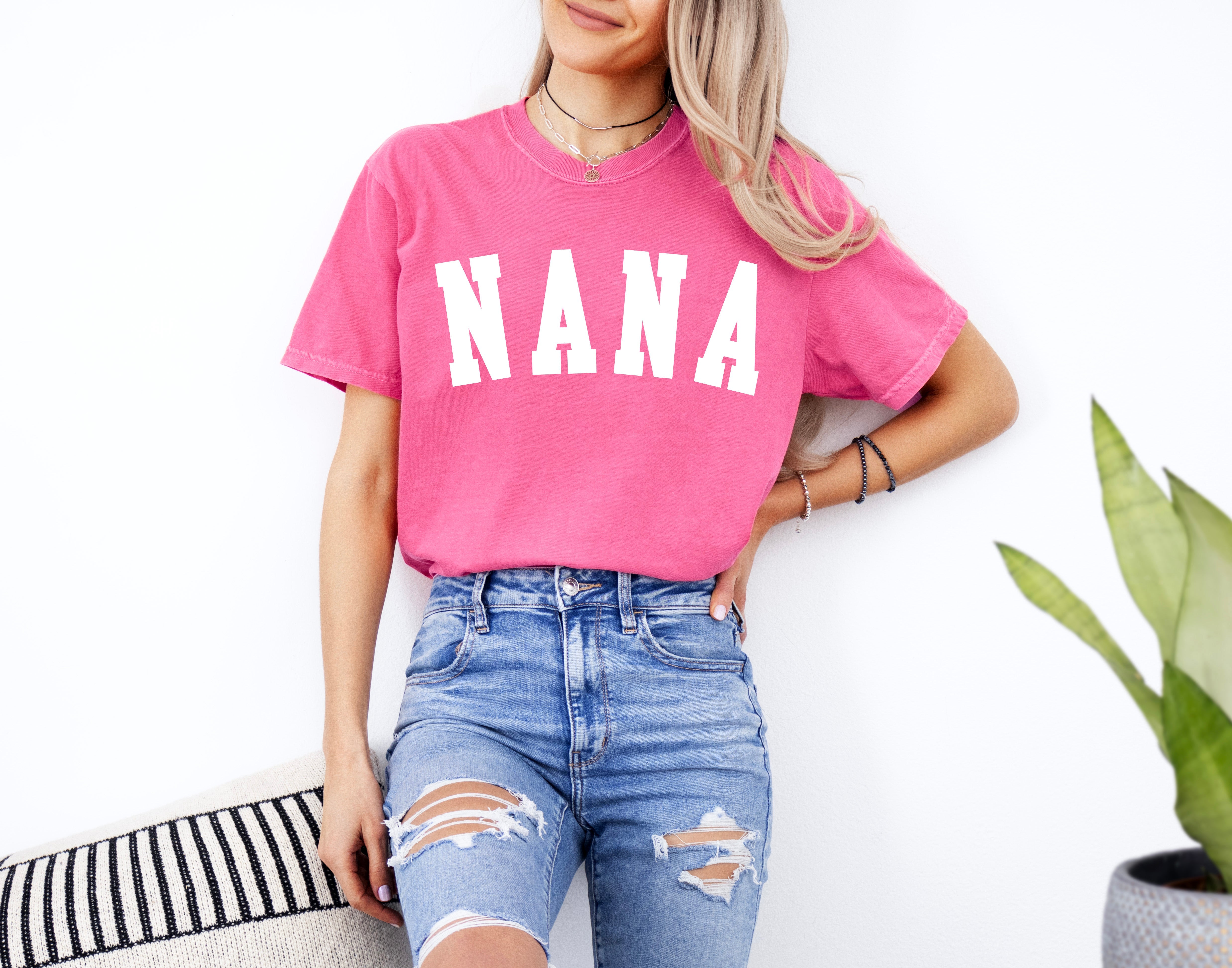 Nana Grandma Comfort Colors Garment Dyed T Shirt (Condensed font)