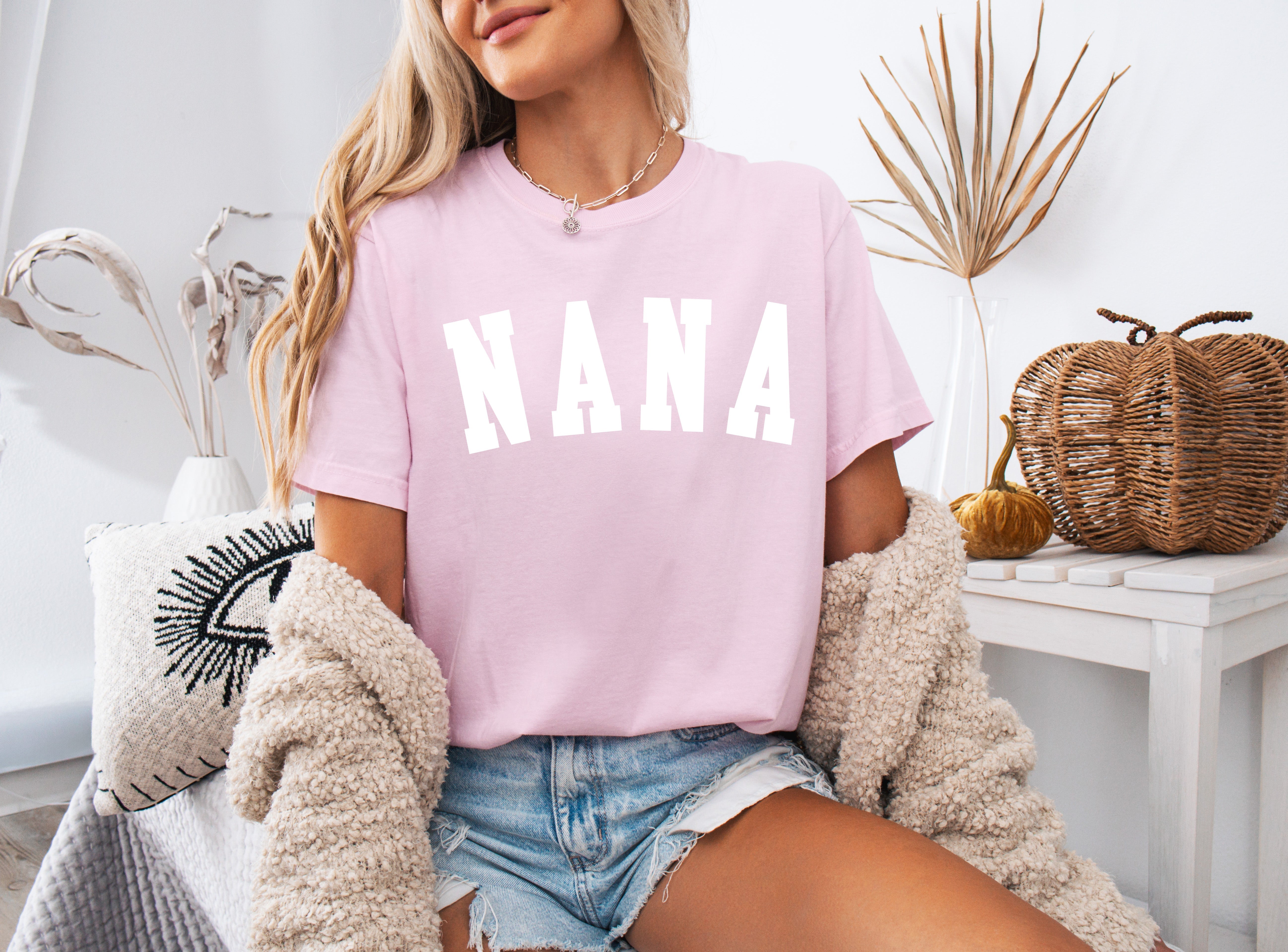 Nana Grandma Comfort Colors Garment Dyed T Shirt (Condensed font)