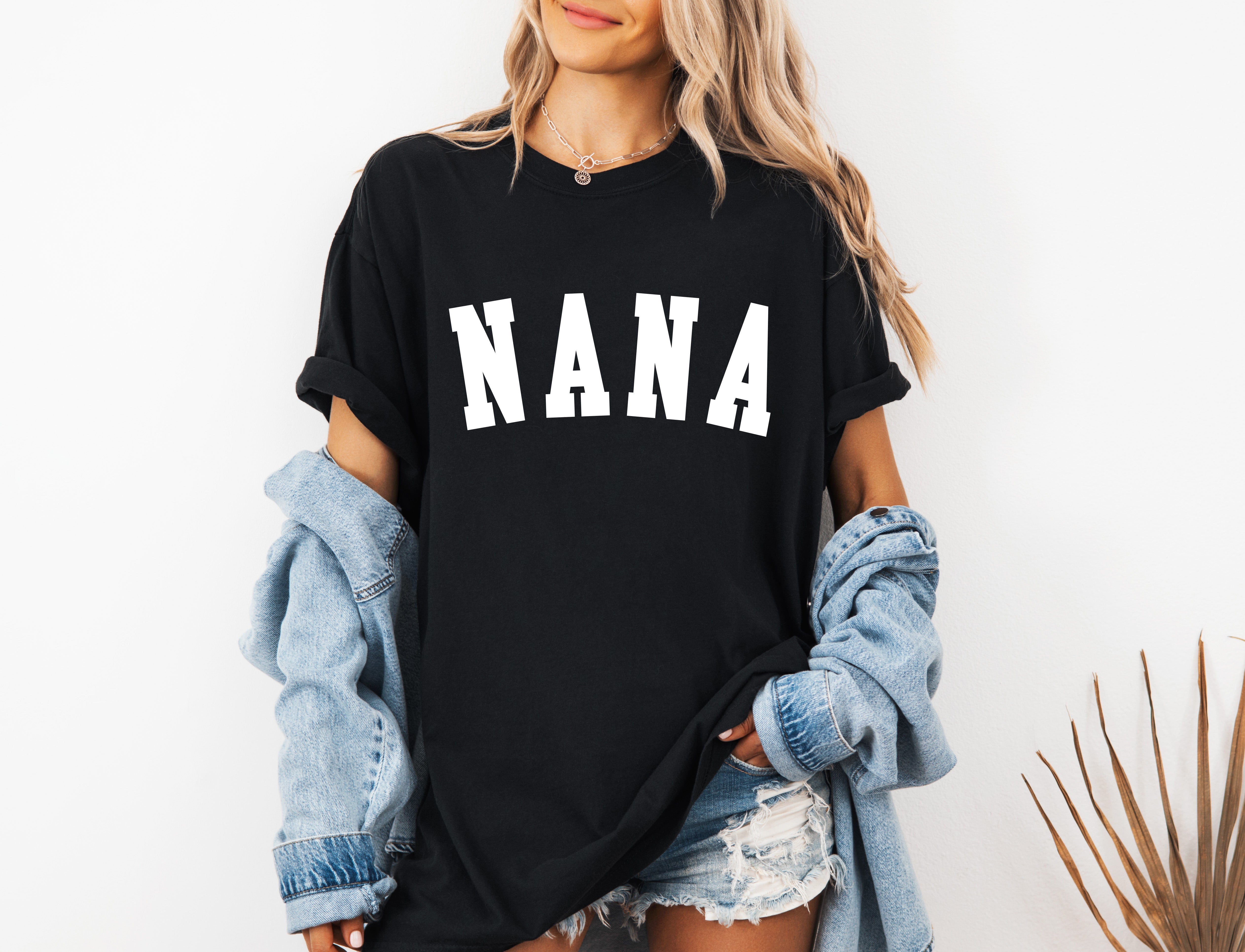 Nana Grandma Comfort Colors Garment Dyed T Shirt (Condensed font)