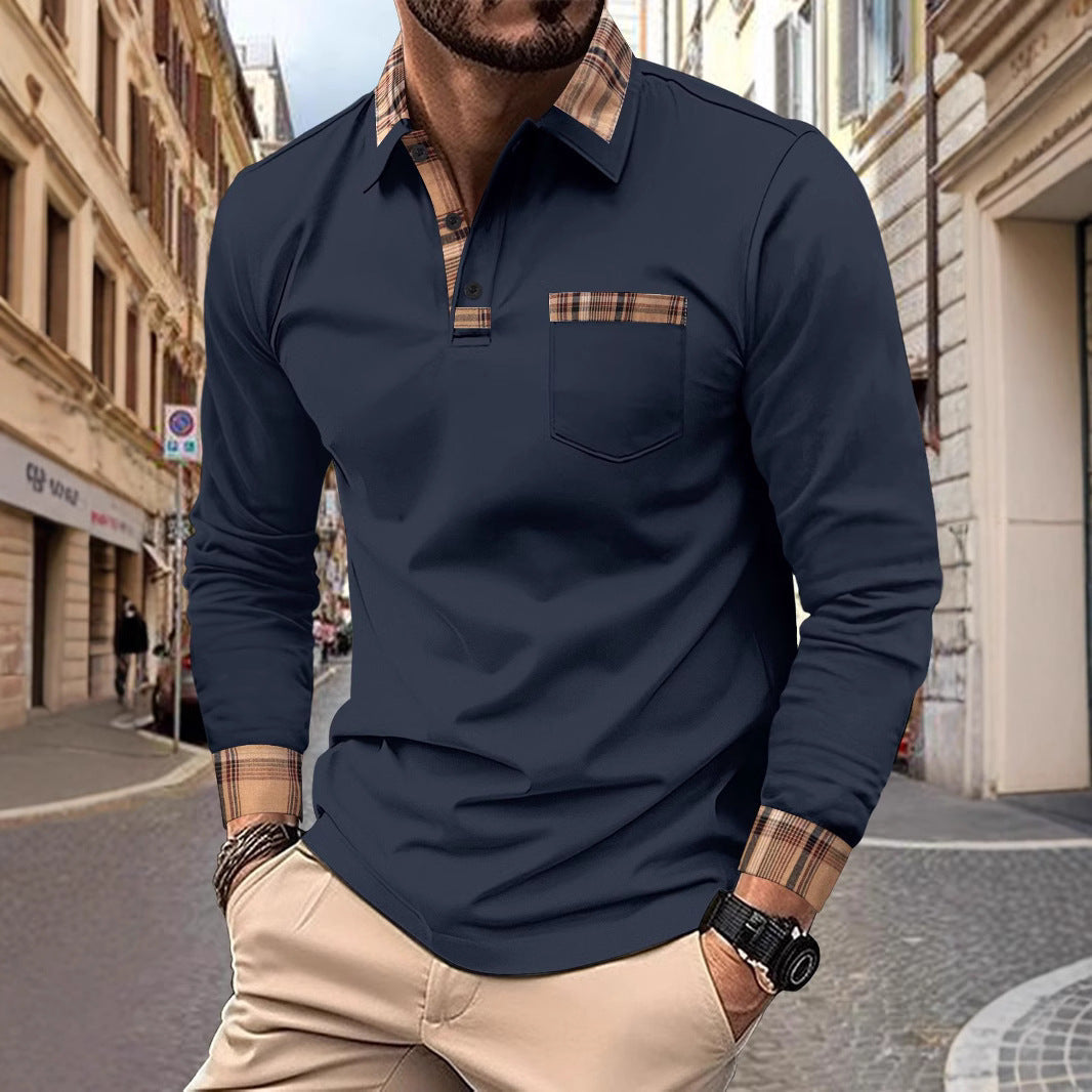 Men's Fashion Casual Solid Color Sports Polo Shirts