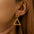 Color Retention Copper Plating 18K Real Gold Overlapping Design Double Layers Loving Heart Earrings