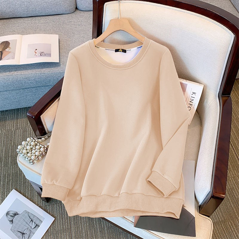 New Long Sleeve Sweater Solid Color Loose Top
