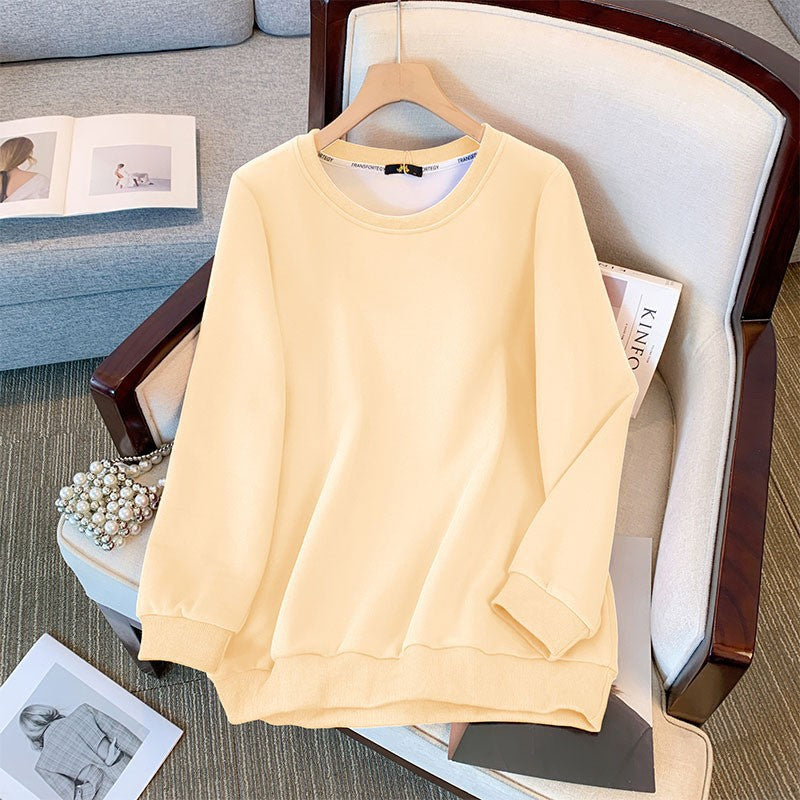 New Long Sleeve Sweater Solid Color Loose Top