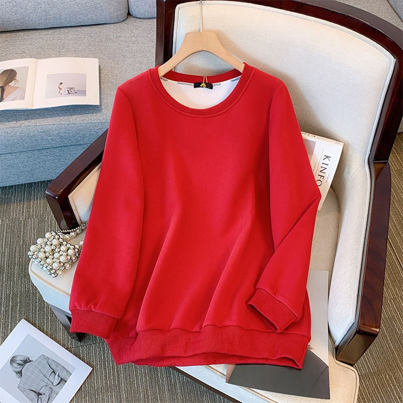 New Long Sleeve Sweater Solid Color Loose Top
