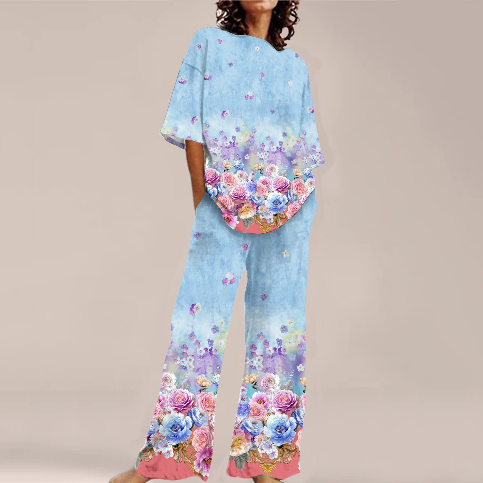 Fashion Personalized Women's 3D Printed Short Sleeve Suit